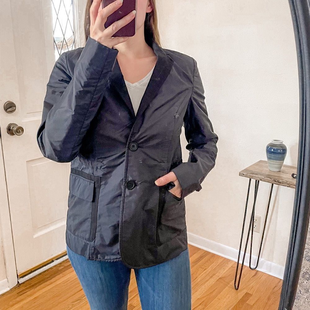 Jil Sander Nylon Blazer Jacket Black 40 - Picture 9 of 9